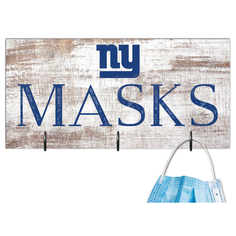 3 - Hook Wall Mounted Coat Rack, New York Giants