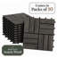Carreaux de terrasse en bois d'acacia emboîtables 12 po intérieur / extérieur, paquet de 10-130882353