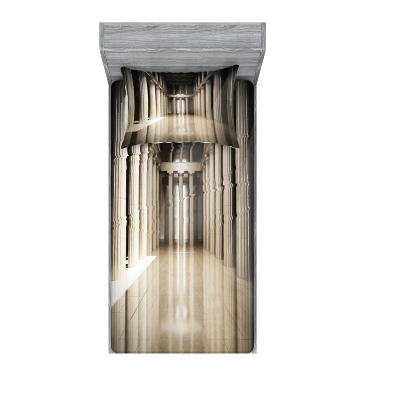 Ensemble de draps d’intérieur vide à colonne intérieure, Ensemble de draps pour lit simple TG avec 1 taie d