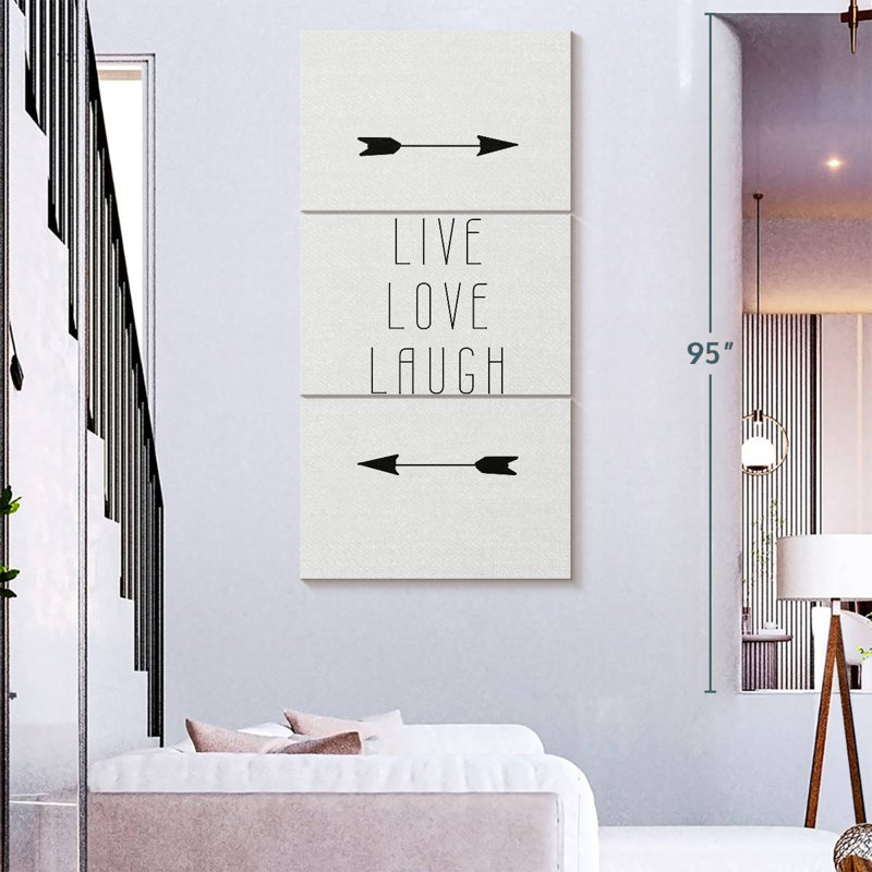 Signe «Live Love Laugh», H 80 po x l 39 po