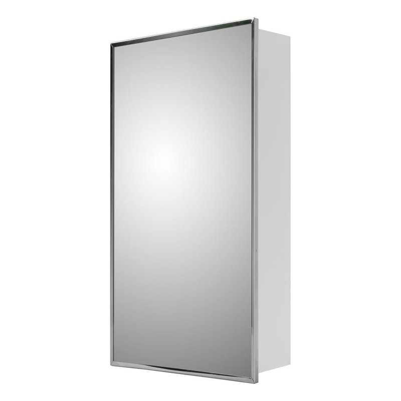 Scottville Residential Medicine Cabinet, Surface Mounted, Stainless Steel Framed, 36" H x 18" W x 4.25" D
