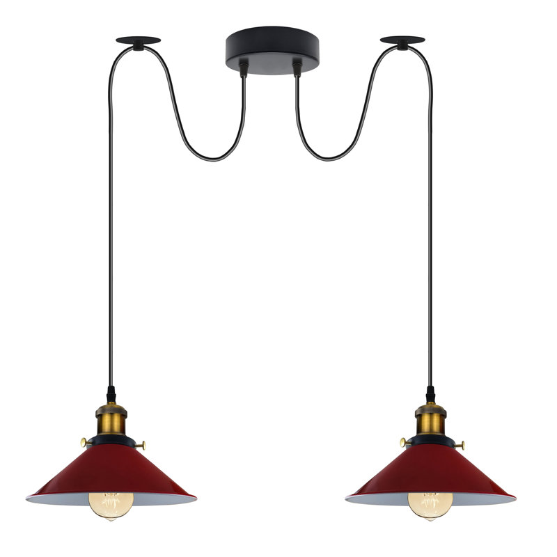 Lofton 2 - Light Cluster Pendant, Red