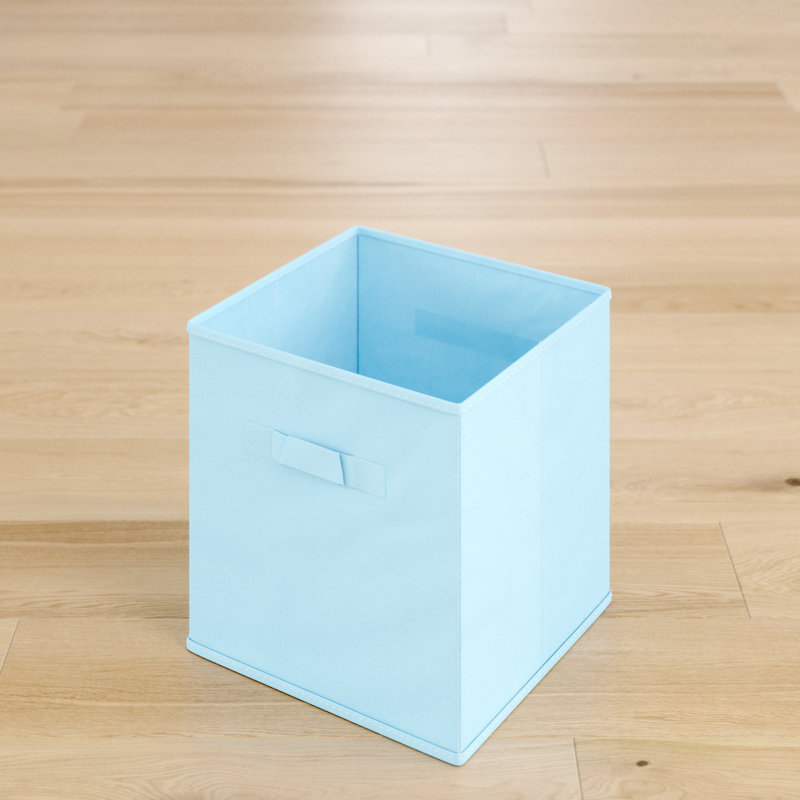 Rebrilliant Fabric Decorative Bin, 27cm H x 21.5cm W x 24.5cm D, Sky Blue