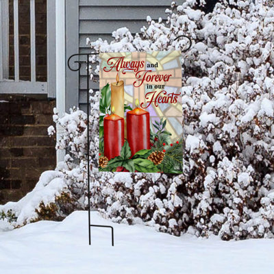 Christmas Candle Bereavement Garden Flag