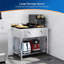 Table en acier inoxydable avec 2 tiroirs-1712924297
