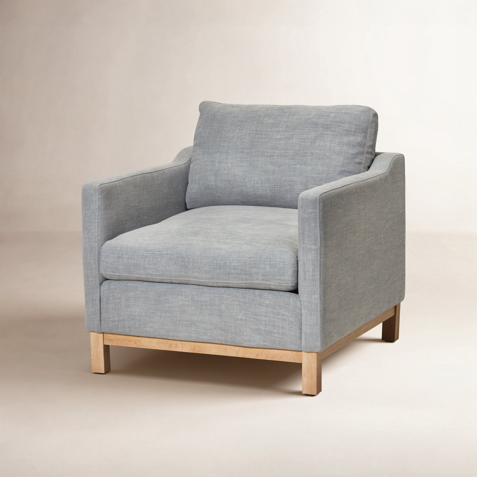 Cami Oak Armchair, Charcoal Polyester Blend