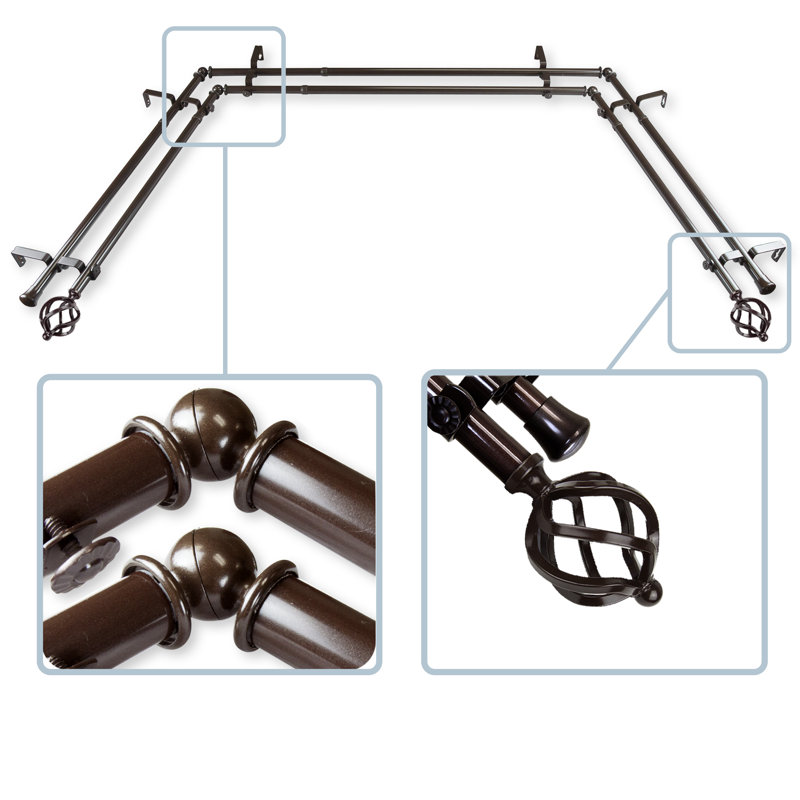 Tringle à rideaux double extensible Rod Desyne