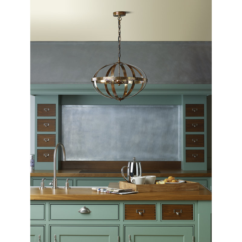 Smithsonian 3 - Light Sphere Pendant, Petrol Copper