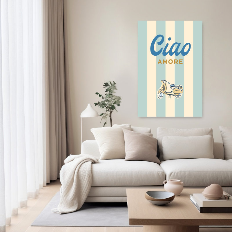 Impression d'art mural rétro classique et romantique, scooter Cao Amore, H 60 po x l 40 po