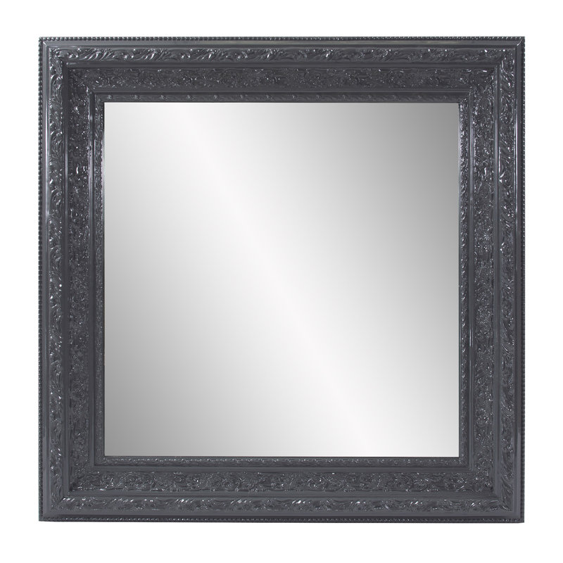Wood Square Wall Mirror