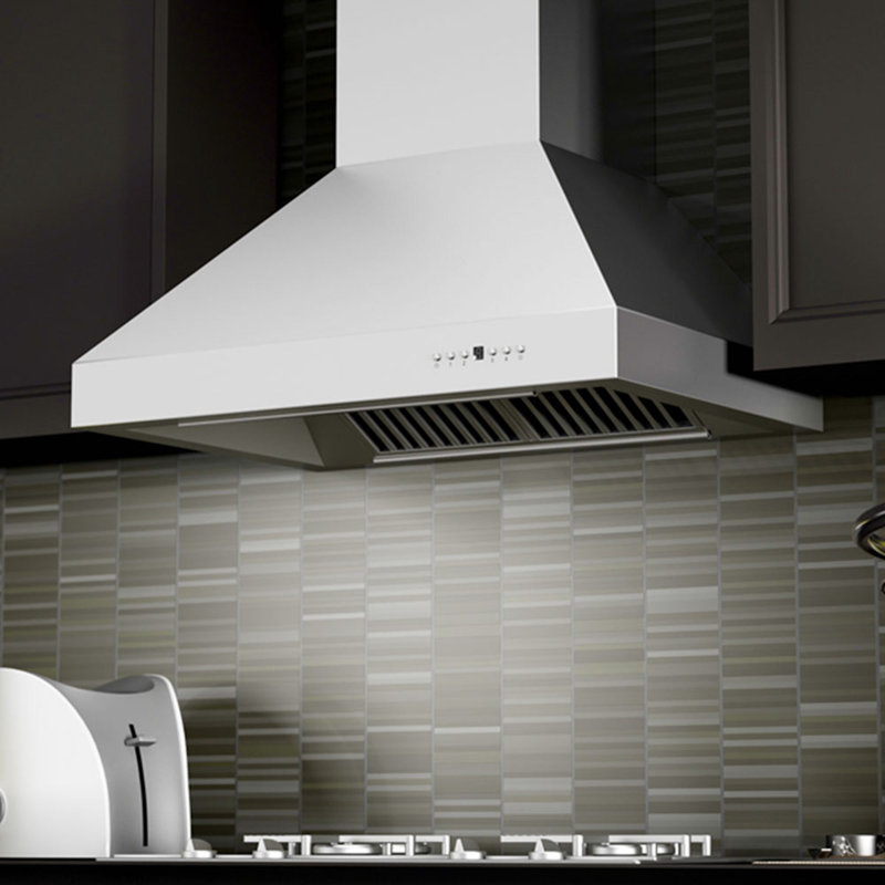 30" Professional 400 CFM Convertible Wall Mount Range Hood in Stainless Steel