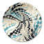 Horloge murale abstraite bleu sarcelle et crème Natures Whispers-101233721
