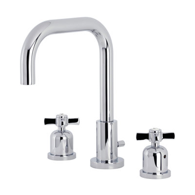 Widespread Bathroom Faucet with Drain Assembly