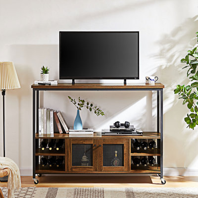 Table de couloir 54,3 po Elihu, table de canapé, console avec tablettes ouvertes