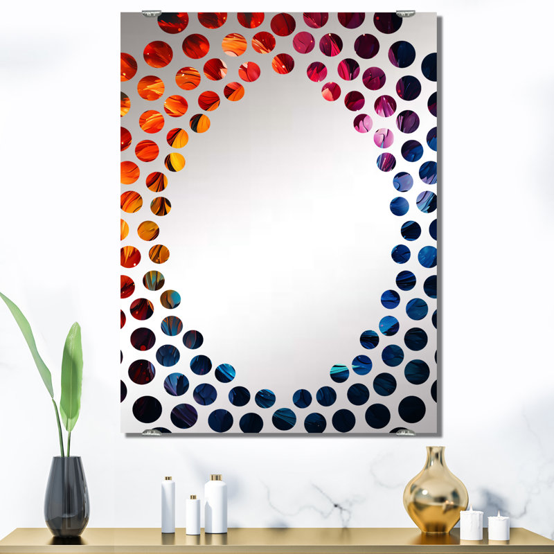 Carlsbourg - Miroir mural fractal abstrait, 40 po x 30 po