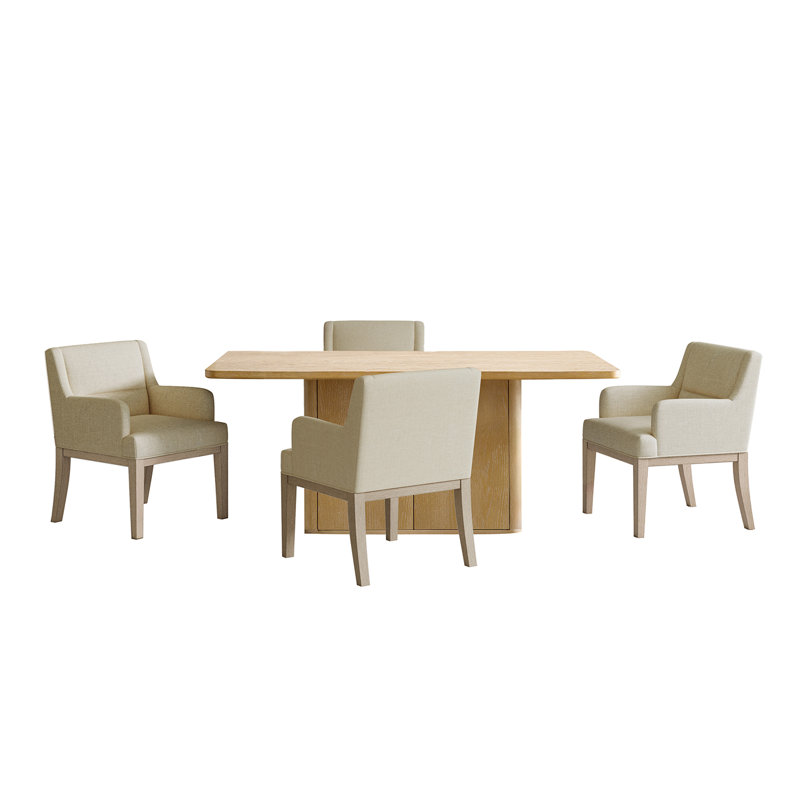 Melodie Farmhouse Modern 5-Piece Solid Wood Dining Set