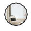 Miroir de meuble-lavabo en bois massif avec miroir ondulé noir 36 po x 36 po pour salle de bain, chambre à coucher, salon, salle à manger, vestiaire, vestibule-118088247-118088250