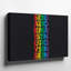 Toile, "Design A Vibrant Bold", art graphique comportant un arrangement vertical de divers mots colorés représentant l'art mural sur toile-1249169419