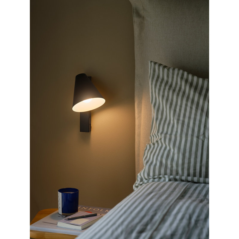Steel Flush Mounted Sconce, Black