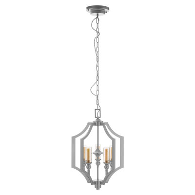 Becket 5 - Light Silver Geometric Pendant