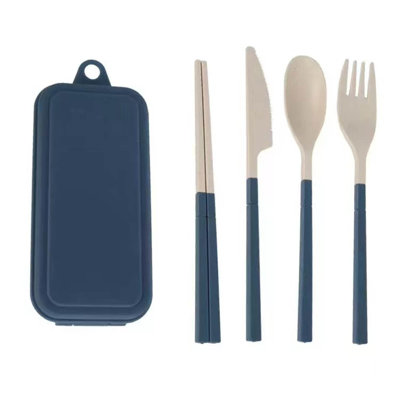 Landscape Craftsmanship Portable Cutlery Set With Detachable Knives Spoons Forks Chopsticks And Student Gifts
