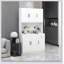 Armoire de cuisine autoportante avec tablettes réglables, comptoir de four à micro-ondes et grand espace de rangement-826766211
