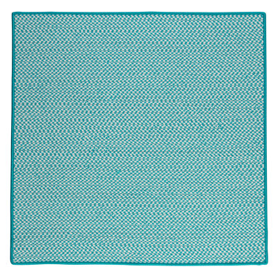Ashvith Houndstooth Indoor/Outdoor Reversible Arae Rug - Turquoise