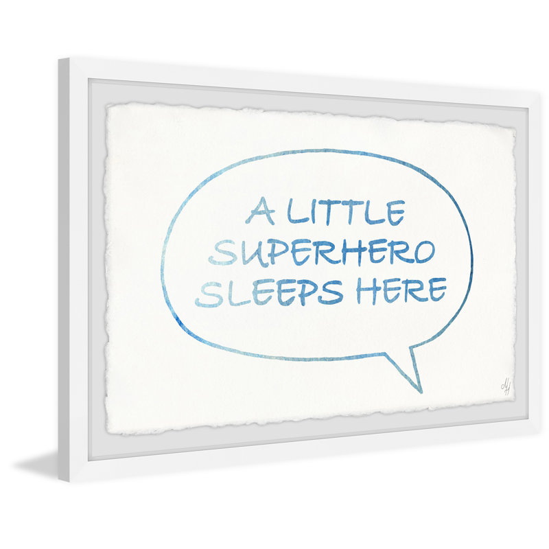 Kody Superhero Sleeps Here Bubble Box - Typography on Paper, 20cm H x 30cm W