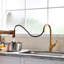 Robinet de lavabo de cuisine escamotable doré