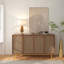 60cm Metal Table Lamp with Linen Shade-1411819438