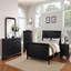 Élégante chambre à coucher avec commode 1 pièce et tiroirs de couleur noire