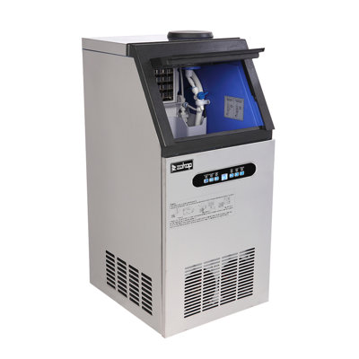 Stainless Steel 110 lb. Daily Production Freestanding Clear Ice Maker on Fridge.com