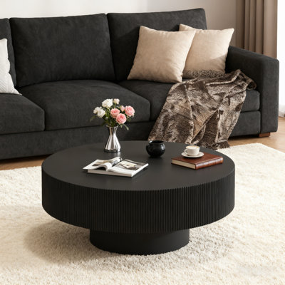 Round Coffee Table With Thick Tabletop