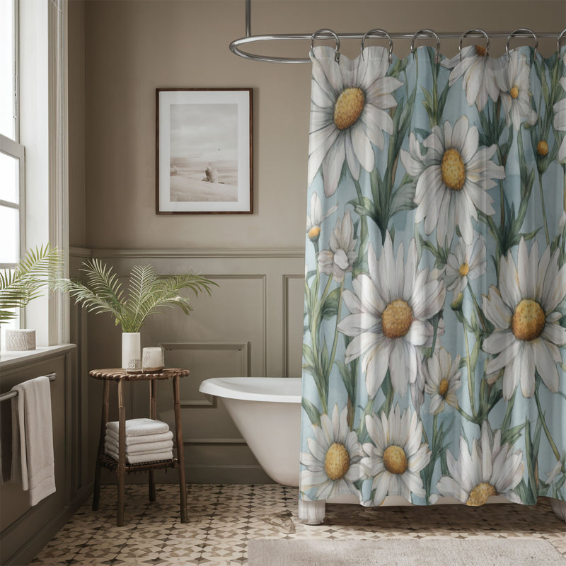 Rideau de douche standard 1 pièce Endless Blooms, H 74 po x l 40 po
