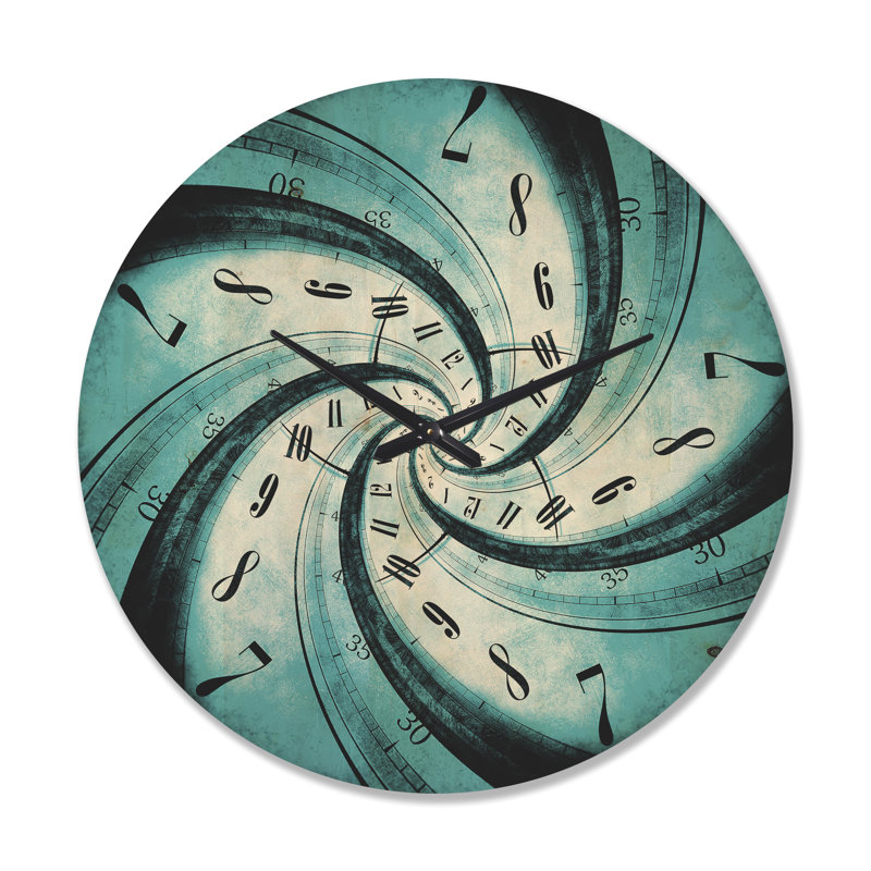 Time Vortex Spiral - Horloge murale moderne en bois, Très grand