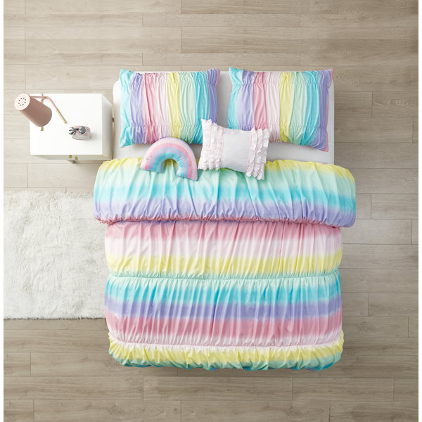 New York Reversible Sequin Rainbow Cloud Pillow