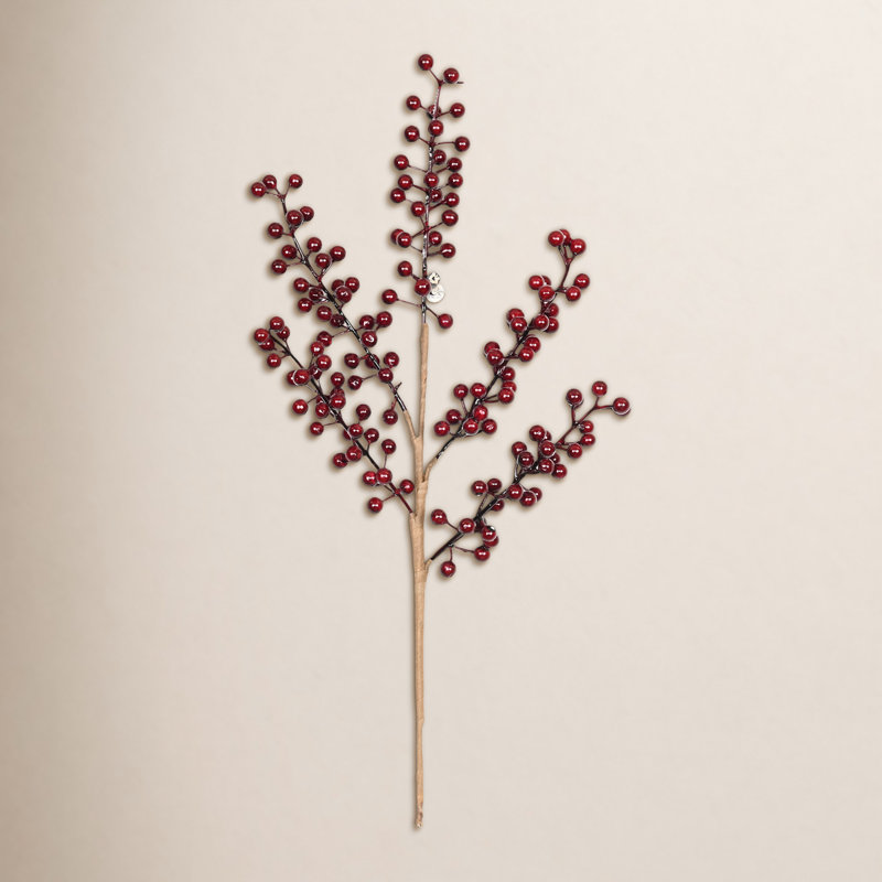16" H Artificial Berry Sprays, Burgundy