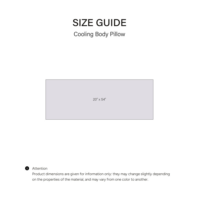 Cooling Touch Jersey Knit Body Pillow with Removable Cover 20" x 54" for Hot Summer, Blue