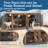  79" Dog Crate Furniture For 2 Dogs, Large Dog Kennel With 360° Rotating Feeder Bowls, Indoor Double Dogs Crates With 4 Doors, Wooden Crate Tv Stand With Removable Divider-1624722008