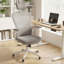Chaise de bureau ergonomique en filet avec appui-tête réglable, accoudoirs relevables à 90 °, chaise de bureau pivotante à base en métal-124146922