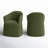 Janina Linen Upholstered Armchair with Casters-791995984