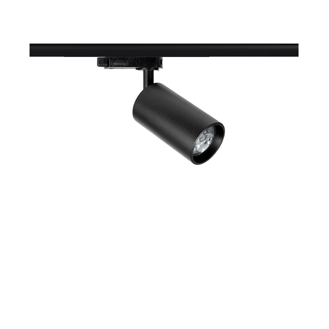 PICOLO | LED Stromschienen-Spot schwarz GU10 mit 3-Phasen Adapter dreh- und schwenkbar