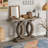 Farmhouse Hallway Sofa Table With Geometric Base-426874090