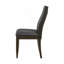 Ensemble de 2 chaises de salle à manger rembourrées en tissu gris, noyer foncé