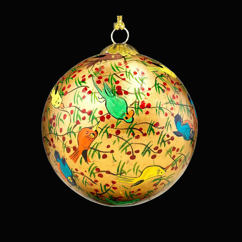 Gold Birds of Paradise Bauble