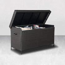 Medium Resin Weather Resistant Outdoor Storage Deck Box, 72.6 Gal