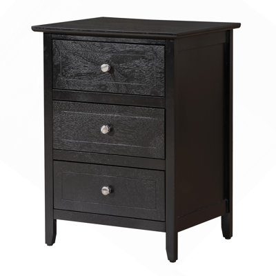 Stylish Transitional Black Nightstand