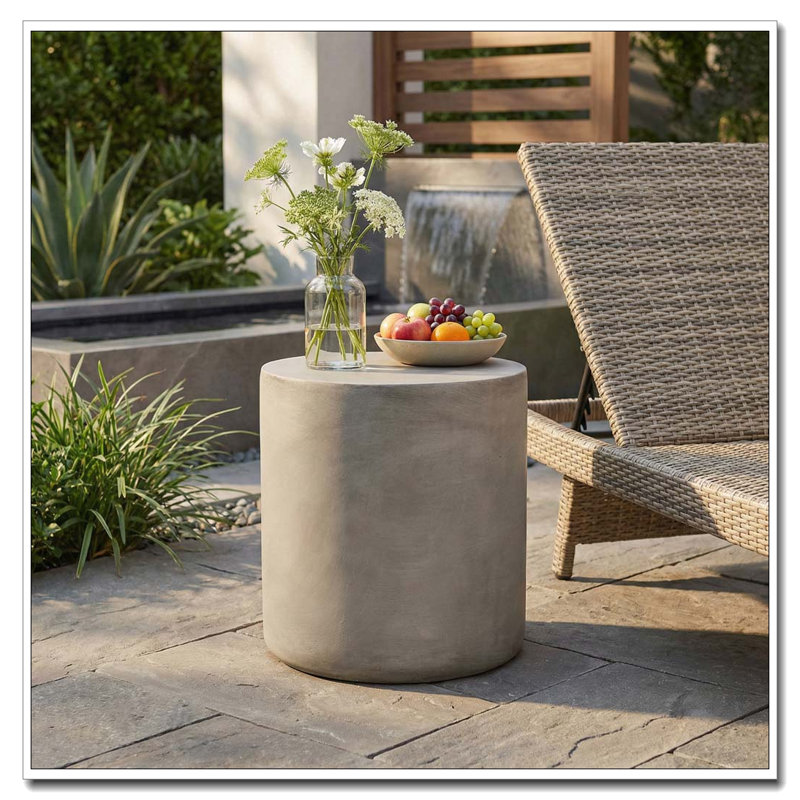 Outdoor LightWeight Concrete Side Table