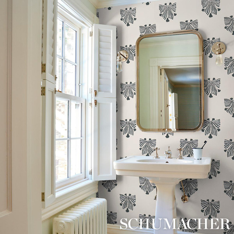 Schumacher x Marian Mcevoy Bow-Wow-Wow Wallpaper, Cream