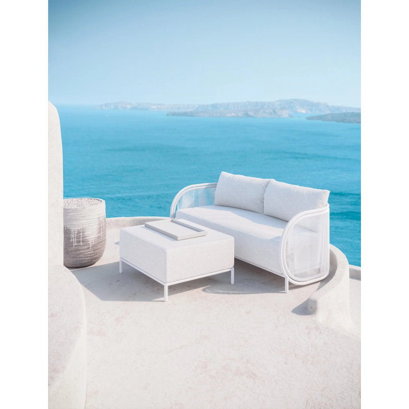 Kamari Outdoor Ottoman with Cushion